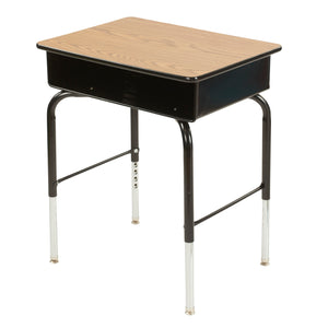Adjustable Student Desk with Metal Book Box