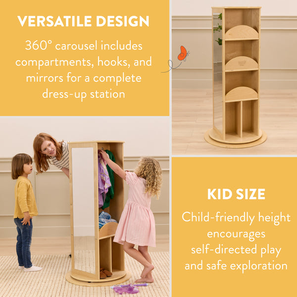 Rotating Dress-Up Storage with Mirror