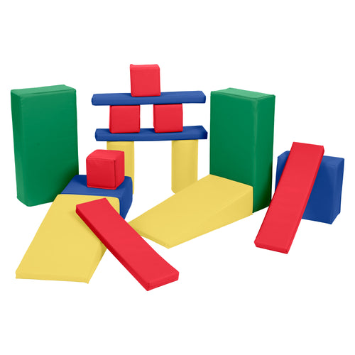 Multi-Shape Foam Building Block Set, 16-Piece