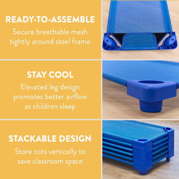 Sleepline Stackable Cot, RTA, 6-Pack