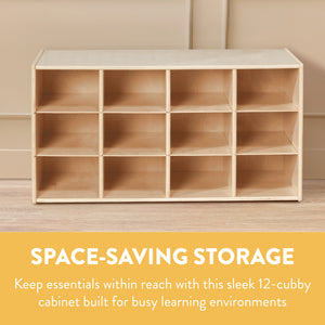 Sleekline 12-Compartment Cubby Storage Cabinet, 3x4