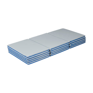 Foldaway Basics Nap Mats, 3-Fold, 1in, 5-Pack