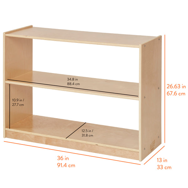 2-Shelf Double-Sided Mobile Storage Cabinet