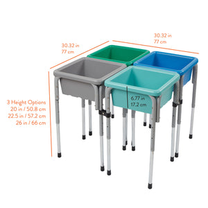 Quad Sensory Tables with Lids