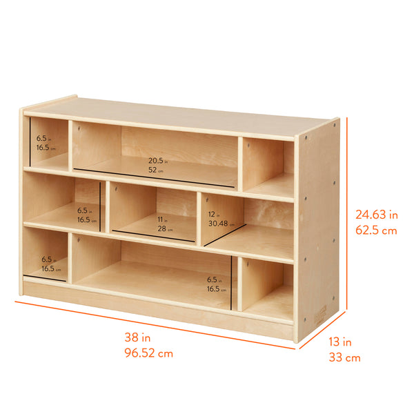 9-Compartment Mobile Block Storage Cabinet, Builder
