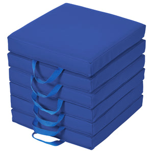Square Floor Cushions with Handles, 6-Piece