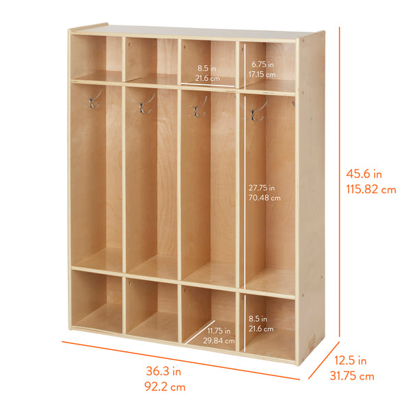 Sleekline 4-Section Coat Locker