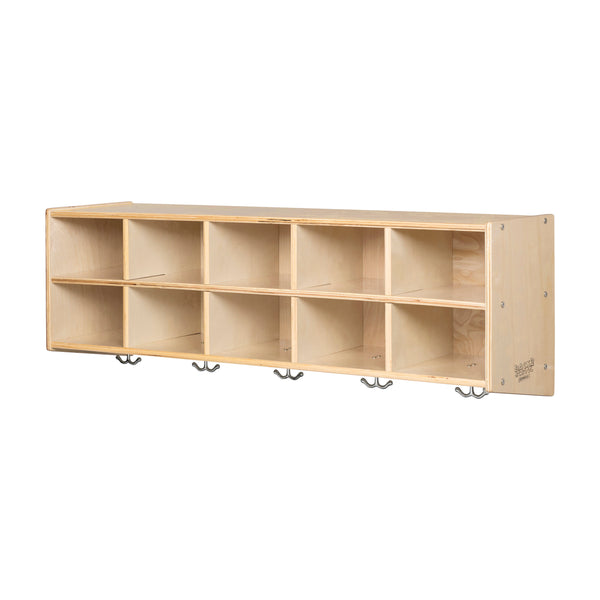 10-Section Wall Mount Storage Coat Locker