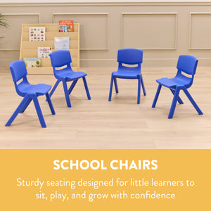 Stackable School Chairs, 12", 10-Pack