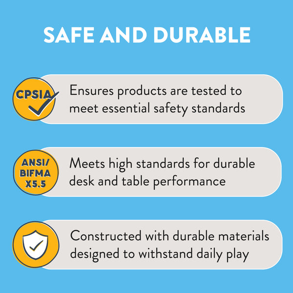 Kids Wood Table, Rectangle,  24in x 36in