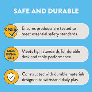 Kids Wood Table, Rectangle,  30in x 48in