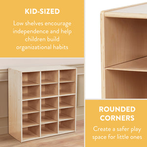 Sleekline 15-Compartment Cubby Storage Cabinet, 5x3