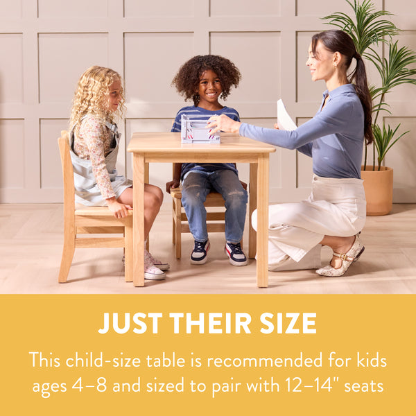 Kids Wood Table, Square, 24in x 24in