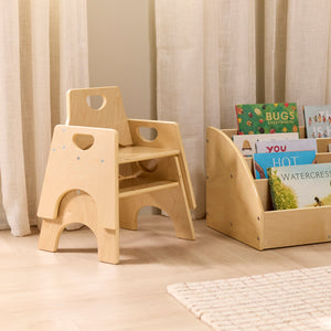 Wooden Toddler Chairs, 8", 2-Pack