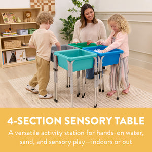 Adjustable Quad Sensory Tables with Lids