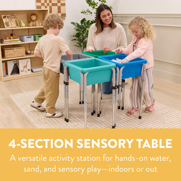 Adjustable Quad Sensory Tables with Lids