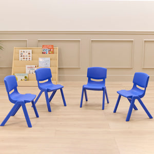 Stackable School Chairs, 12in Seat Height, 4-Pack