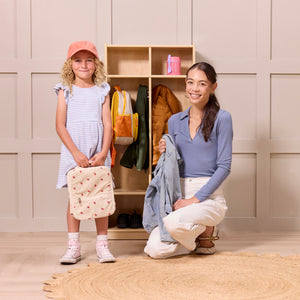 2-Section Coat Locker with Bench