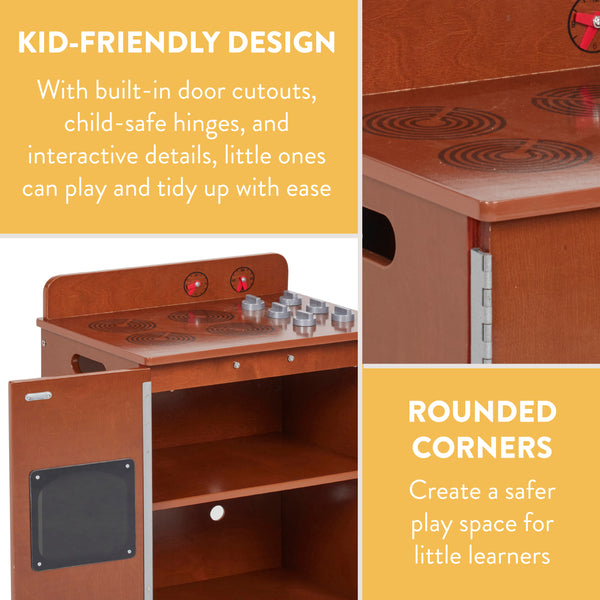 Chef's Station Kids Wooden Pretend Kitchen Stove
