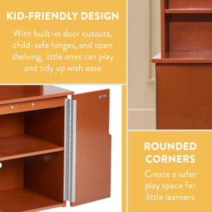 Chef's Station Kids Wooden Pretend Kitchen Cupboard