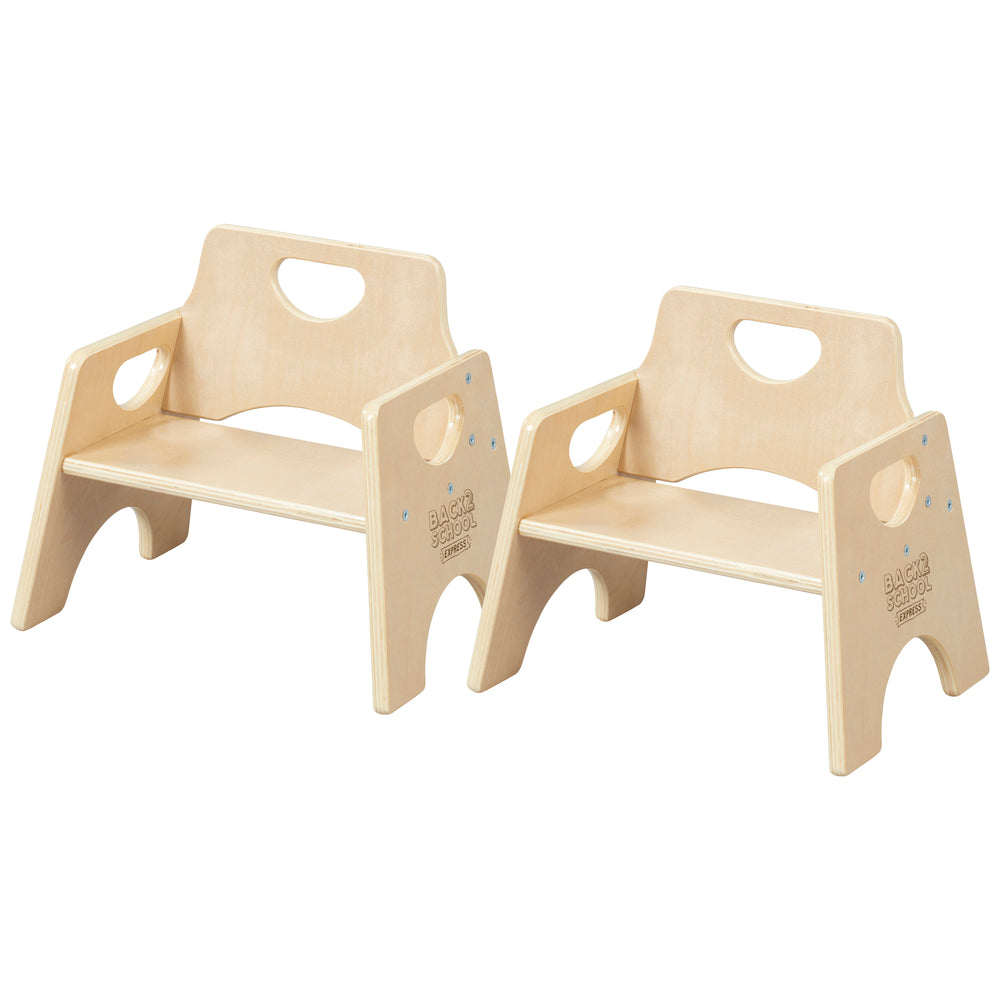 Wooden Toddler Chairs, 6", 2-Pack