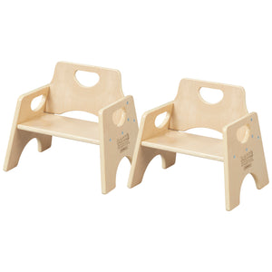 Wooden Toddler Chairs, 6", 2-Pack