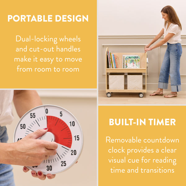 Time-to-Read Mobile Library Cart with Timer