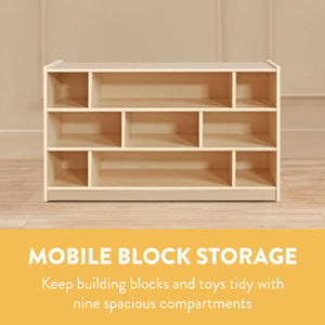 9-Compartment Mobile Block Storage Cabinet, Builder