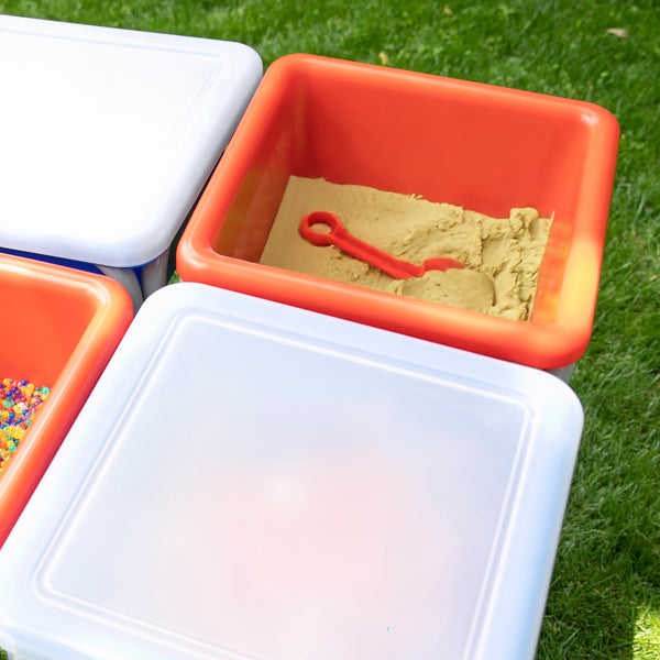 Adjustable Quad Sensory Tables with Lids