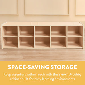 Sleekline 10-Compartment Cubby Storage Cabinet, 2x5