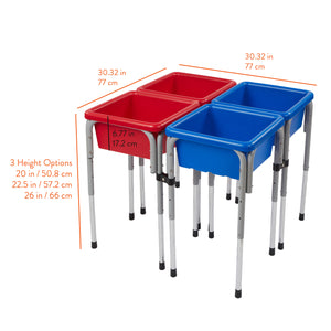 Quad Sensory Tables with Lids