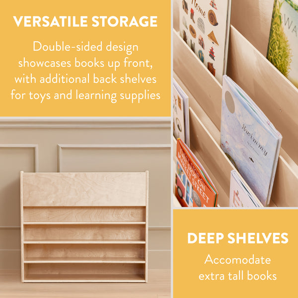Sleekline 5-Tier Double-Sided Book Display with Storage