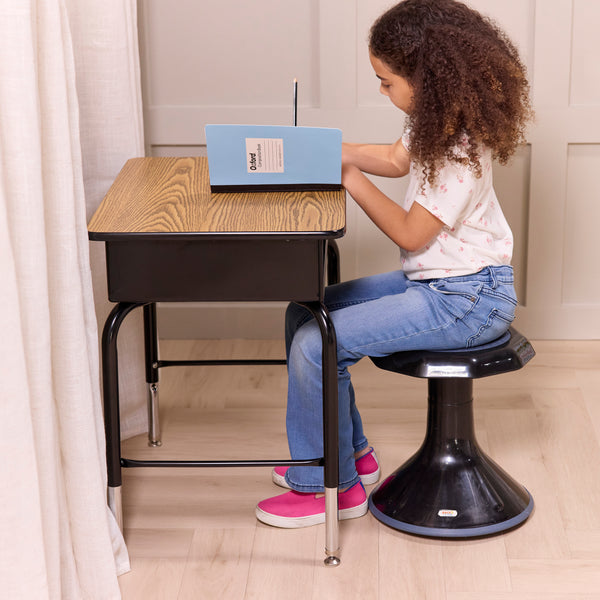 Adjustable Student Desk with Metal Book Box