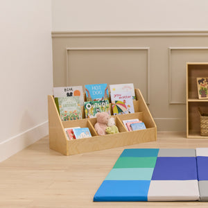 3-Tier Book Display with Storage Compartments