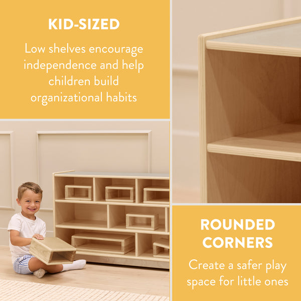 9-Compartment Mobile Block Storage Cabinet, Achiever