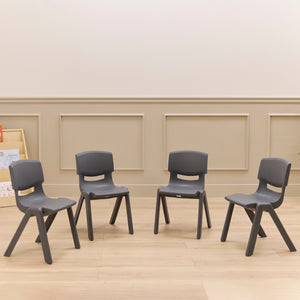 Stackable School Chairs, 14in Seat Height, 4-Pack