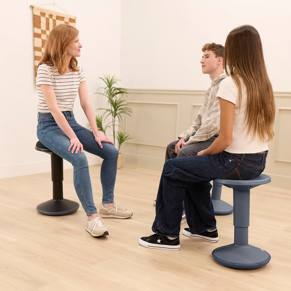 Adjustable Height Wobble Stool with Padded Cushion