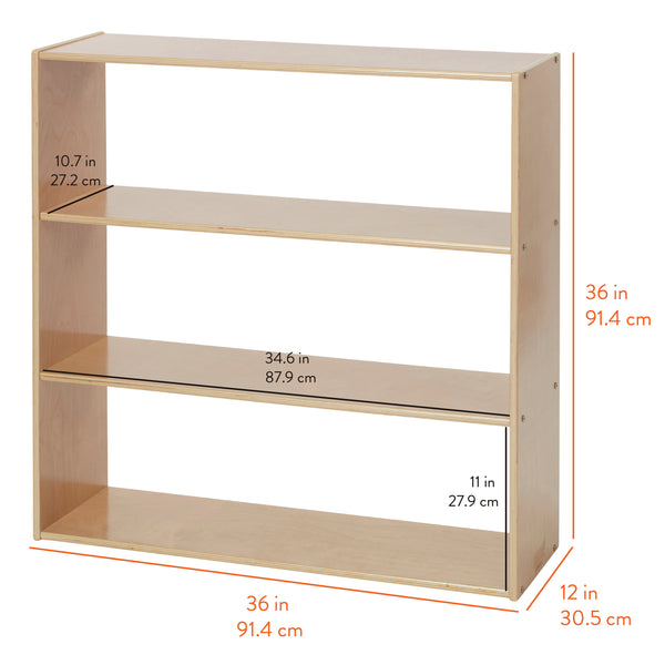 Sleekline 3-Shelf Double-Sided Storage Cabinet, 36" H