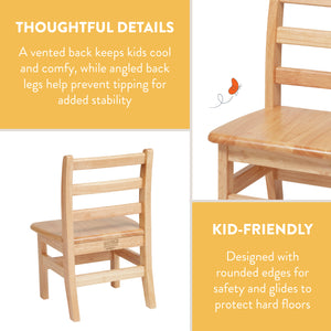 Wooden Ladderback Chairs, 2-Pack