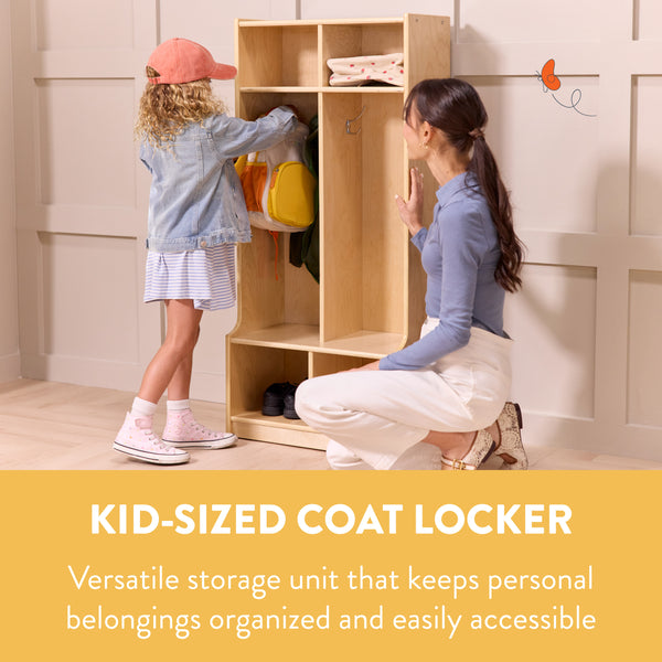 2-Section Coat Locker with Bench