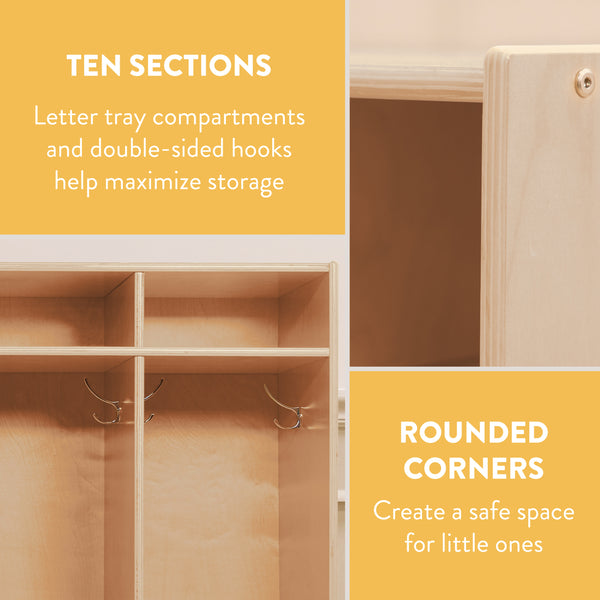 10-Section Coat Locker