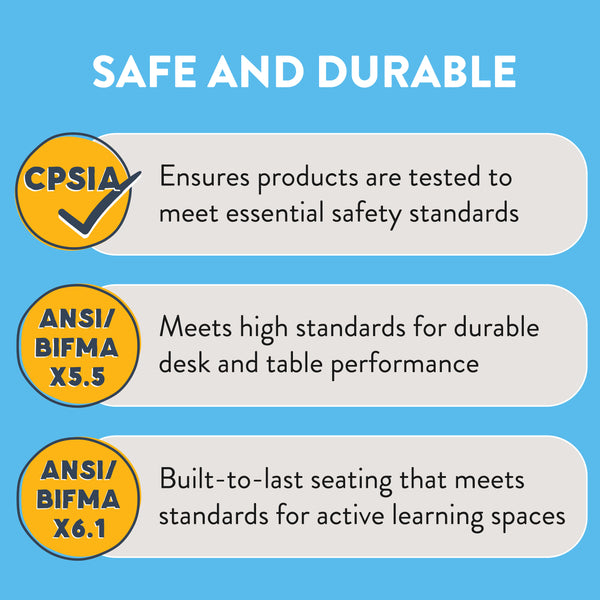 Kids Rectangular Wood Table and 12in Chair Set, 24in x 36in, 3-Piece