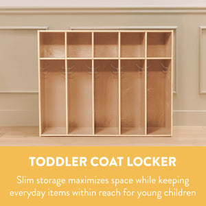 Sleekline 5-Section Toddler-Sized Coat Locker