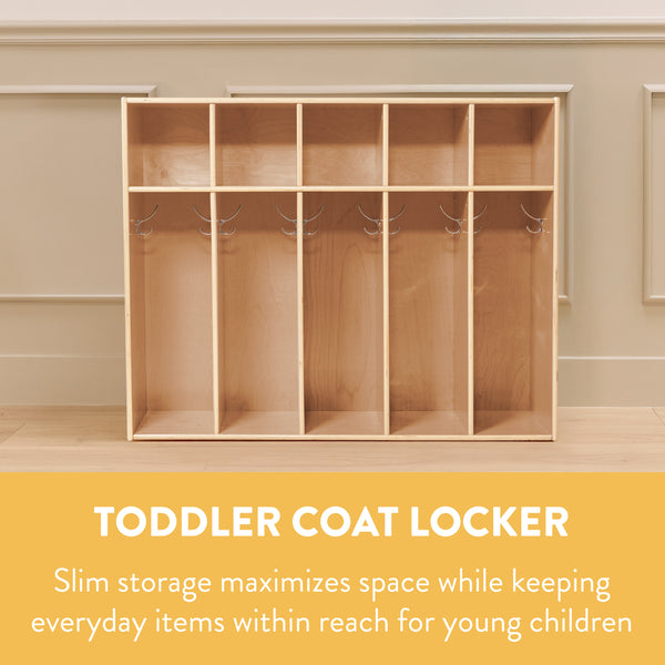 Sleekline 5-Section Toddler-Sized Coat Locker