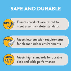 Adjustable Student Desk with Metal Book Box
