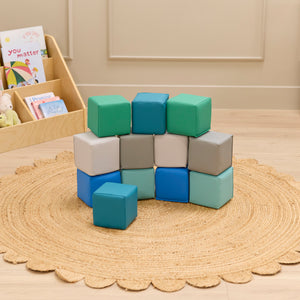 Mosaic Toddler Building Cubes, 12-Piece