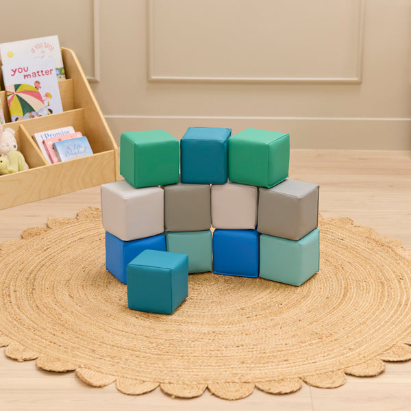 Mosaic Toddler Building Cubes, 12-Piece