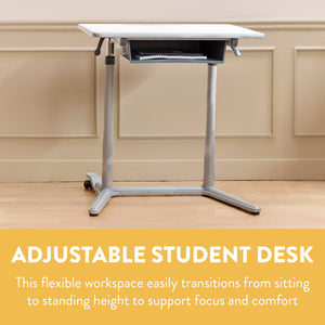 Mobile Adjustable Student Desk