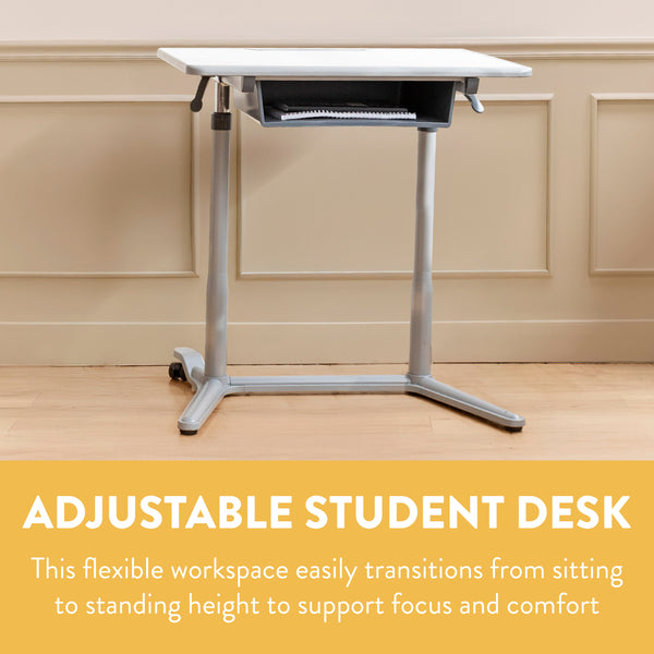 Mobile Adjustable Student Desk