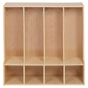 Sleekline 4-Section Toddler-Sized Coat Locker with Bench
